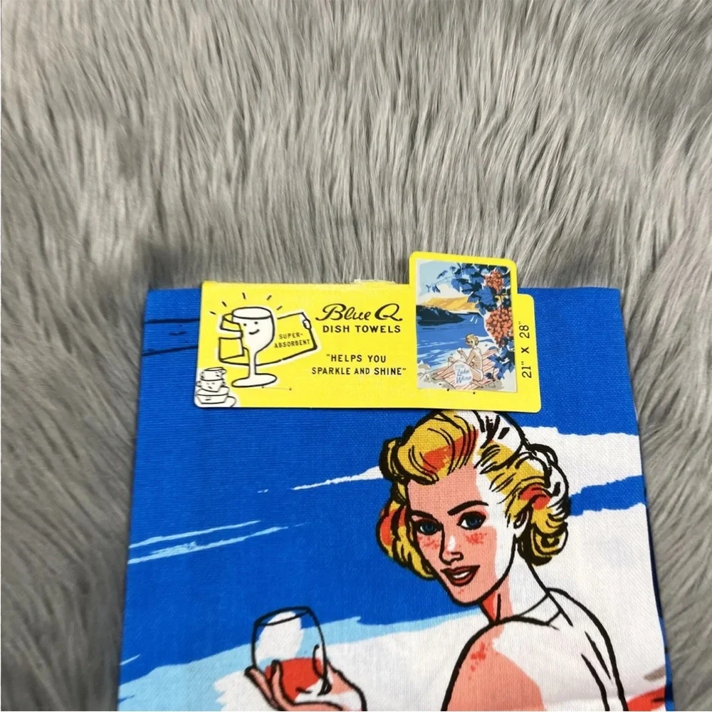 Blue Q Dish Towel Lake Wine 21”x28”